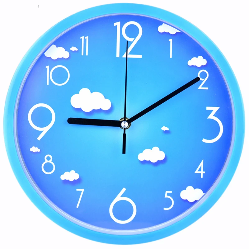 Милые современные настенные часы креативные простые круглые стеклянные