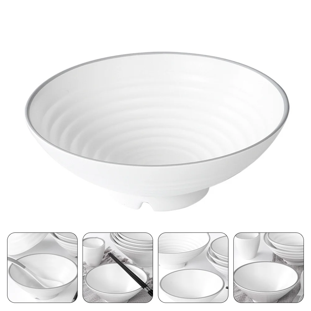

1Pc Simple Salad Melamine Noodle Bowl Fashion Home Soup Bowl Food Container