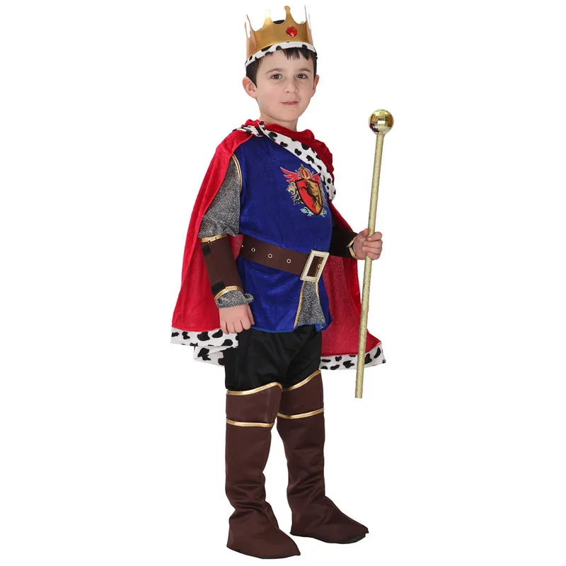

Boys Medieval Prince King Costume Cosplay Kids Child Fancy Dress Halloween Costumes For Role-Playing Games