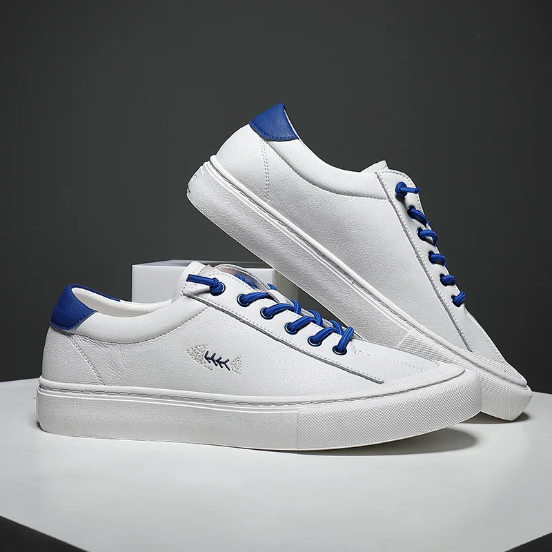 Высококачественная Мужская обувь для скейтборда из натуральной кожи