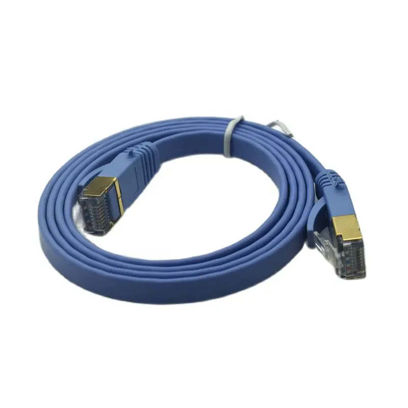 10 Гбит/с Cat7 20 см 50 1 м 2 3 5 CAT7 Плоский сетевой кабель STP Ethernet RJ45 соединительный LAN