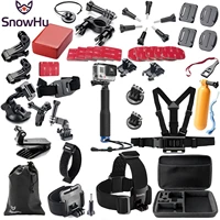 snowhu action camera accessory for go pro accessory black yi 4k 4k lite sj4000 eken h9 go pro 9 8 7 6 5 4 3 mount camera gs02