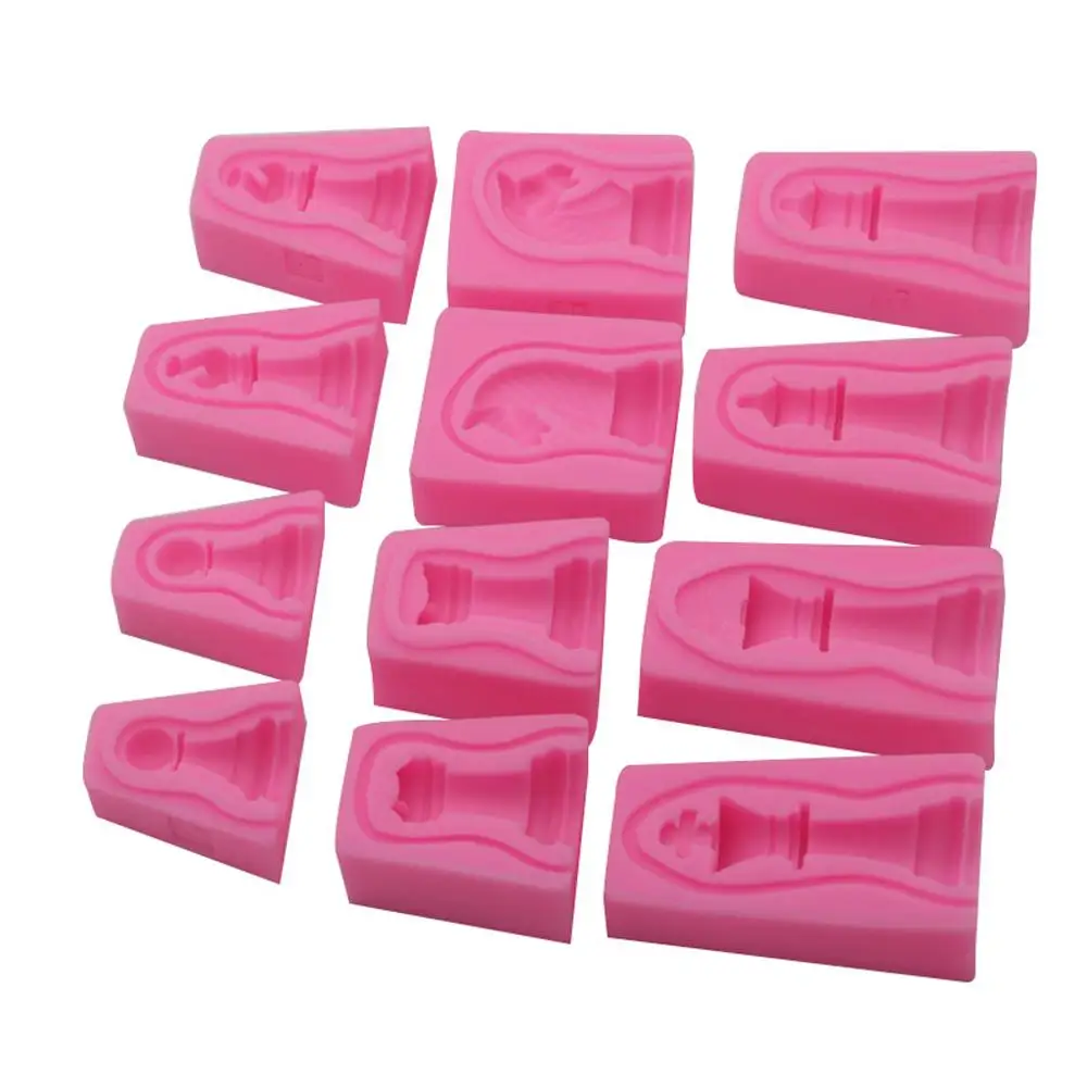 6 шт. 3D Международная формочка в виде шахматных фигур полимерный корпус украшения