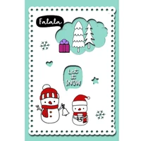 daboxibo christmas snowman metal cutting dies clear stamps mold for diy scrapbooking cards making decorate crafts 2020 new