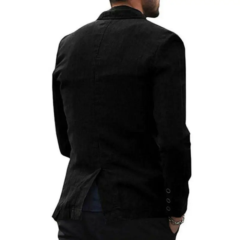 Лидер продаж деловой мужской блейзер льняной приталенный пиджак для свадебной