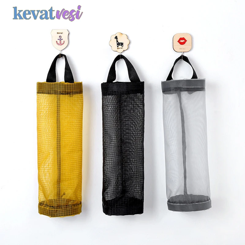 Держатель для пакетов продуктов настенный диспенсер мусора органайзер хранения