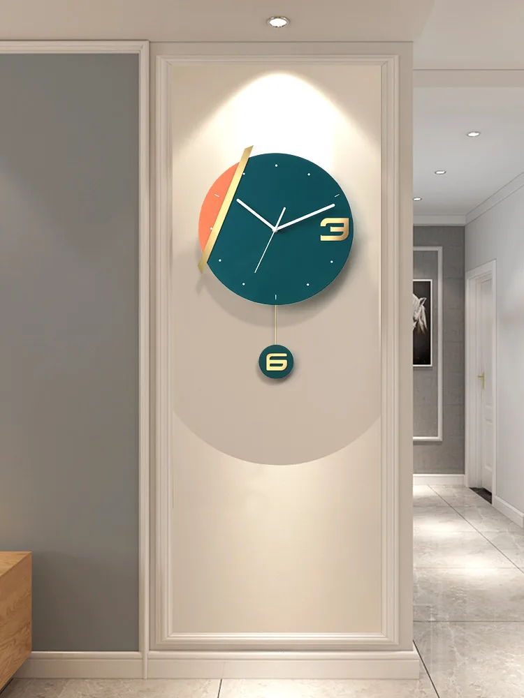 

Nordic Art Watch Wall Clock Electronic Silent Kitchen Luxury Wall Clock Pendulum Europe Style Reloj De Pared Wall Watch