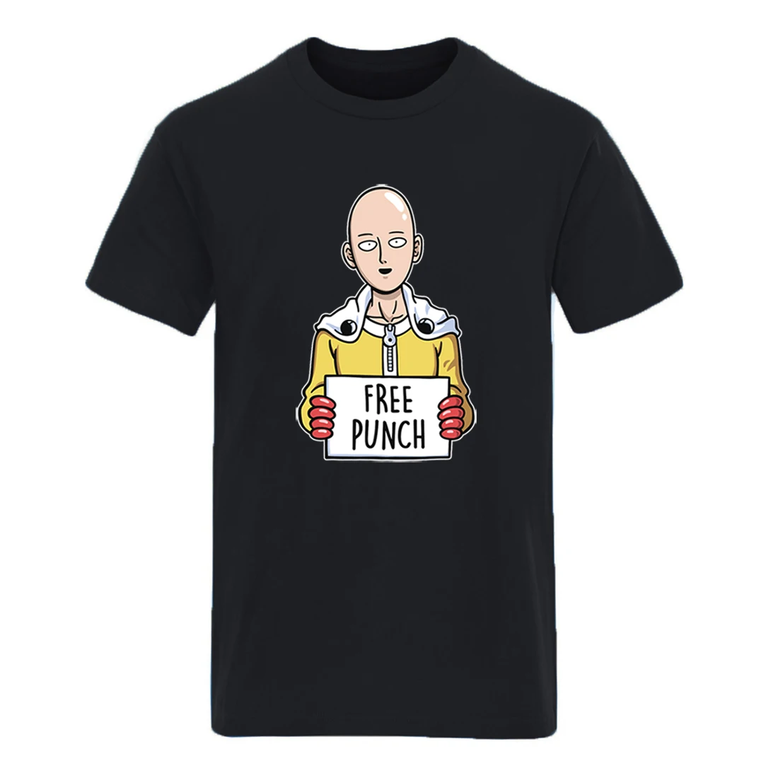 One Punch печати Хлопок Футболка Мужская модная уличная Harajuku Camisetas Мужской Ретро S 3XL