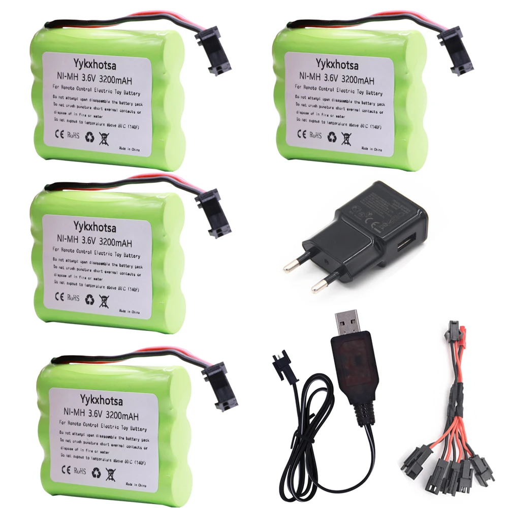 Аккумуляторная батарея и зарядное устройство 5 в 1 3 6 В 3200 мА · ч кабель для