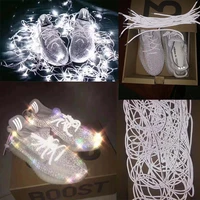1pair 3m reflective shoelaces sneaker shoelace sport shoelaces round rope shoe laces length 100120140160cm shoelaces strings