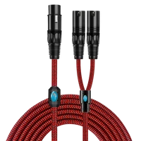 hifi xlr splitter cable for sound mixer amplifier regular 3 pin xlr female to dual xlr male shielded audio cable 1m 2m 3m 5m 8m