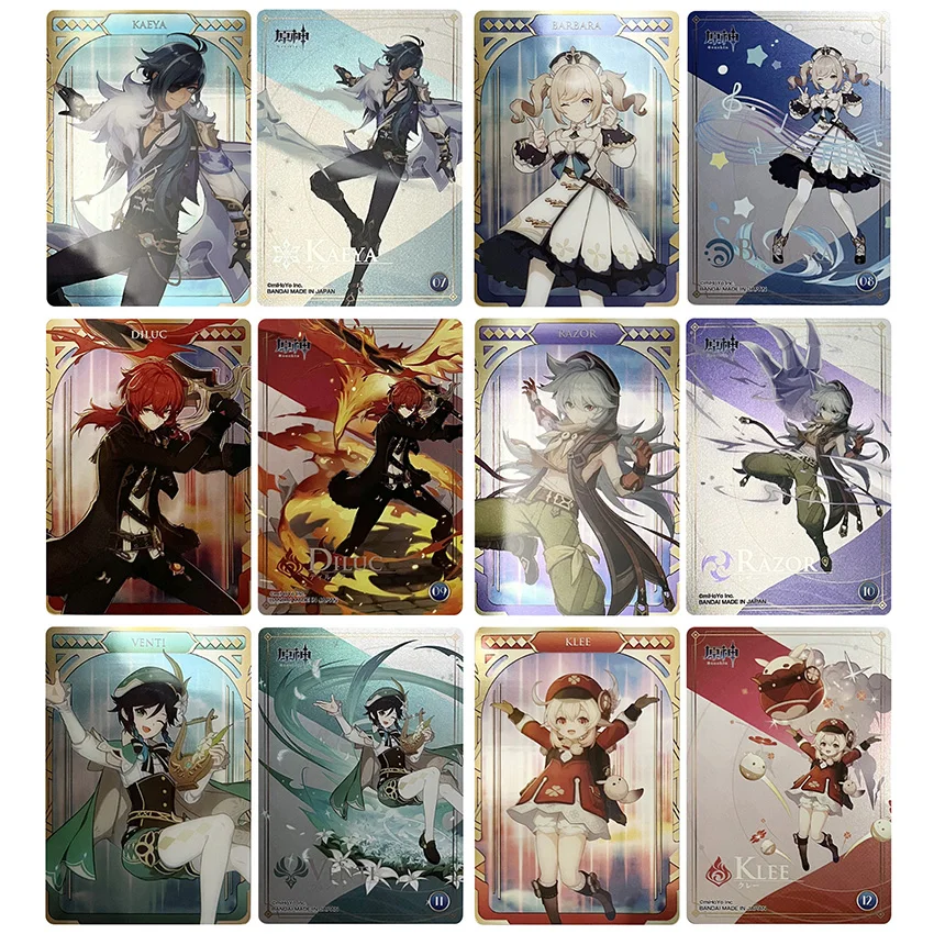 Genshin Impact Xiao Xiangling Paimon Dainsleif карточные Стикеры для косплея аниме аксессуары