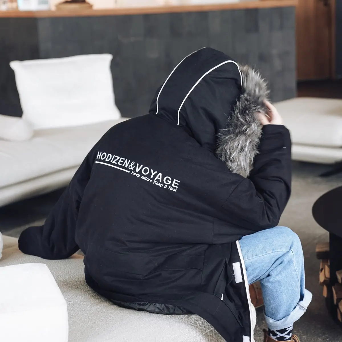 Парка мужская зимняя с капюшоном в стиле хип хоп|Мужские парки| |