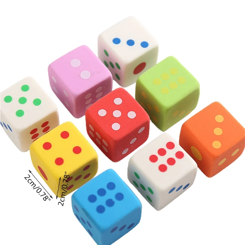 Цветной ластик в виде игральных костей 77JC 3 шт. упаковке Детский Карманный легко