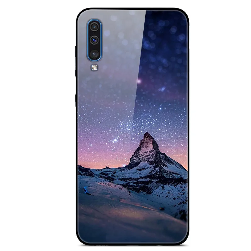 Стеклянный чехол для телефона samsung A50, Твердый чехол на заднюю панель для samsung Galaxy A50, чехол из закаленного стекла J7 a505 A30S A50S - Цвет: 57
