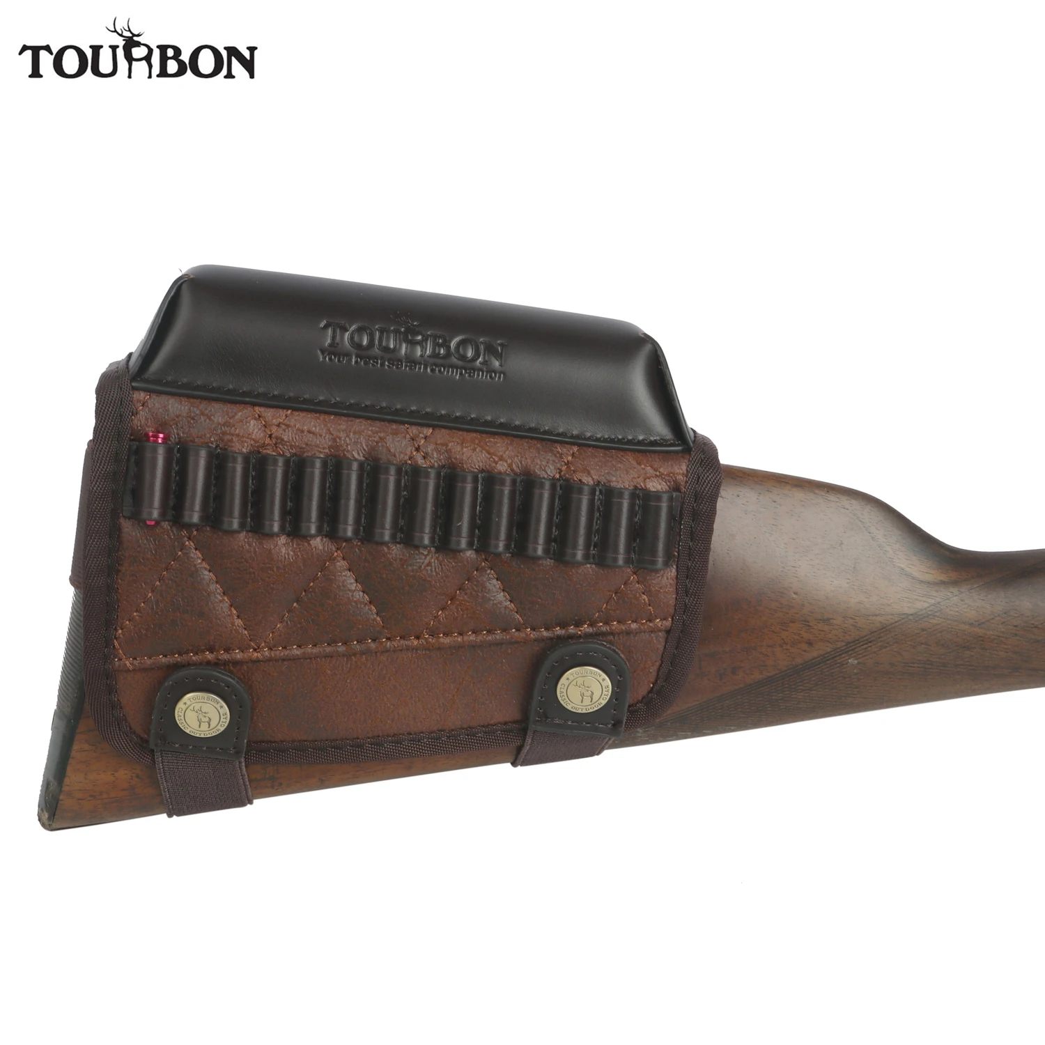 

Tourbon Hunting Rimfire Rifle .22 LR /17 HMR Cartridges Bullet Ammo Holder Gun Buttstock Cheek Rest Riser Pad Shooting Accessory