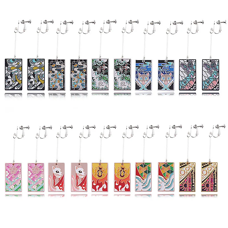 

Anime Demon Slayer Earrings Kisatsutai Nine Hashira Tomioka Giyuu Agatsuma Zenitsu Kochou Shinobu Earrings Gift