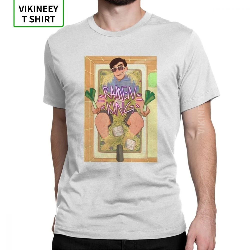 Мужская футболка с коротким рукавом и круглым вырезом в японском стиле|Мужские