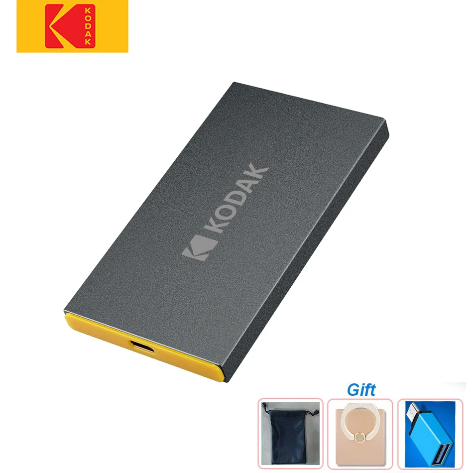 KODAK External SSD Gen 2 USB 3.1 240GB 480GB 960GB Portable Solid State DRIVE 500MB/S External Hard Drive for MacBook/Latops/PS4