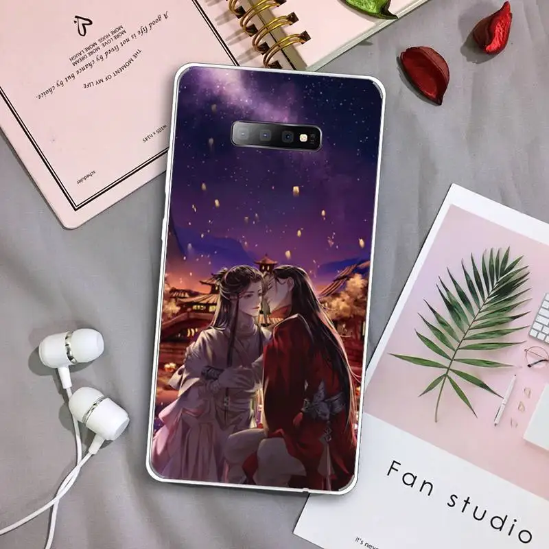 

Chinese style Tian Guan Ci Fu anime Phone Case Transparent For Samsung Galaxy S A 5 7 8 9 2015 20 edge plus 10 e lite 2019