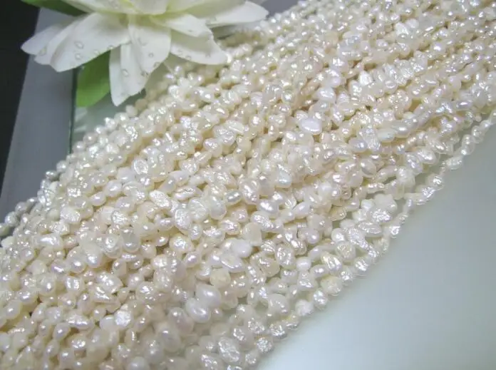 Ювелирное жемчужное ожерелье винтажный пресноводный жемчуг бива белое