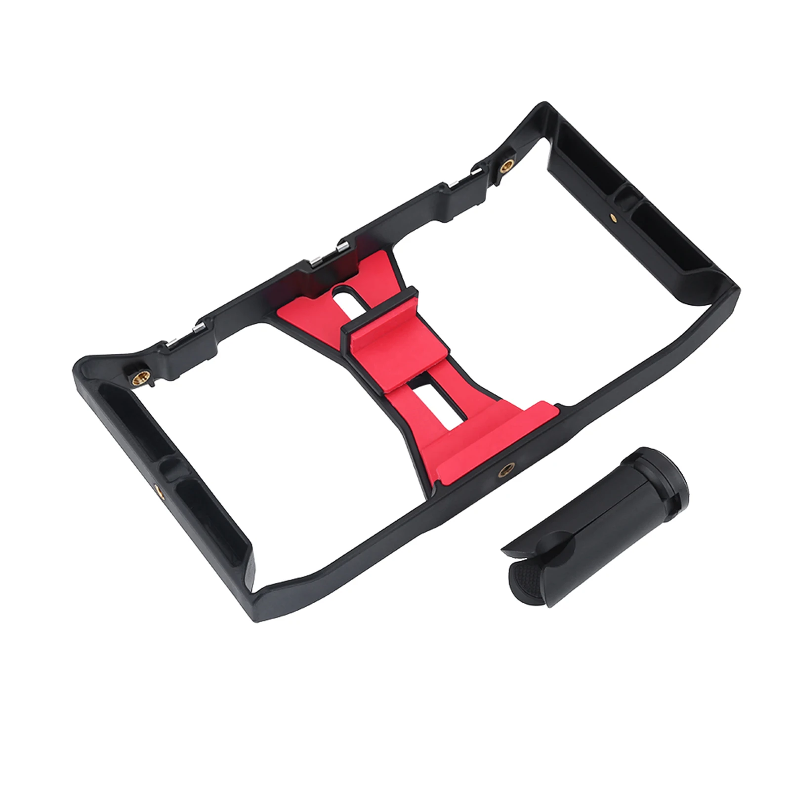 

Dual Hanlde Handheld Phone Adjustable Stabilizer Support Recording Rig With Tripod Handheld Bracket For Macro-Film Shooting