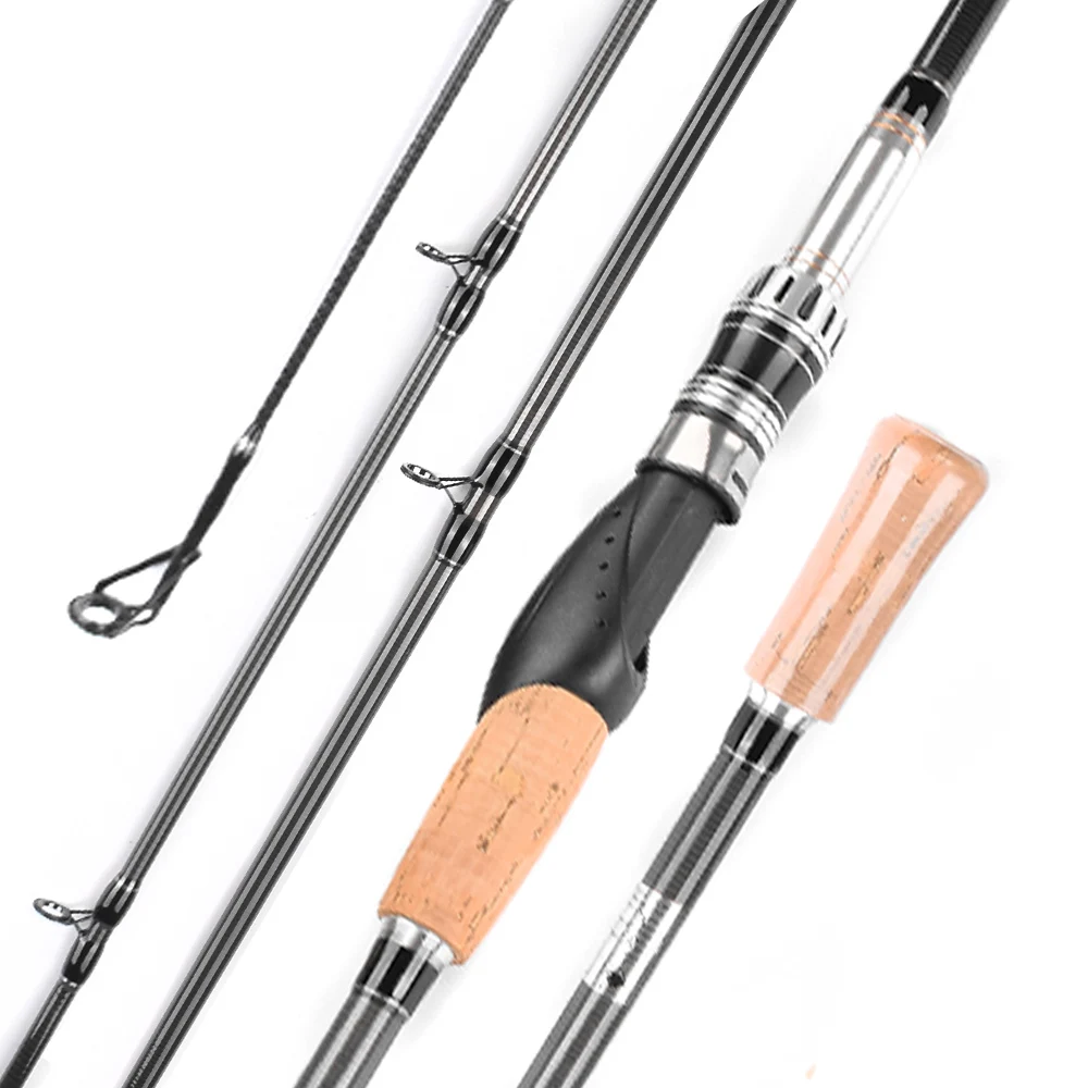 

Spinning Baitcasting Fishing Rod 4 Section M Power Carbon Fiber Spinning/Casting Travel Pole 2.1M 2.4M Tackle