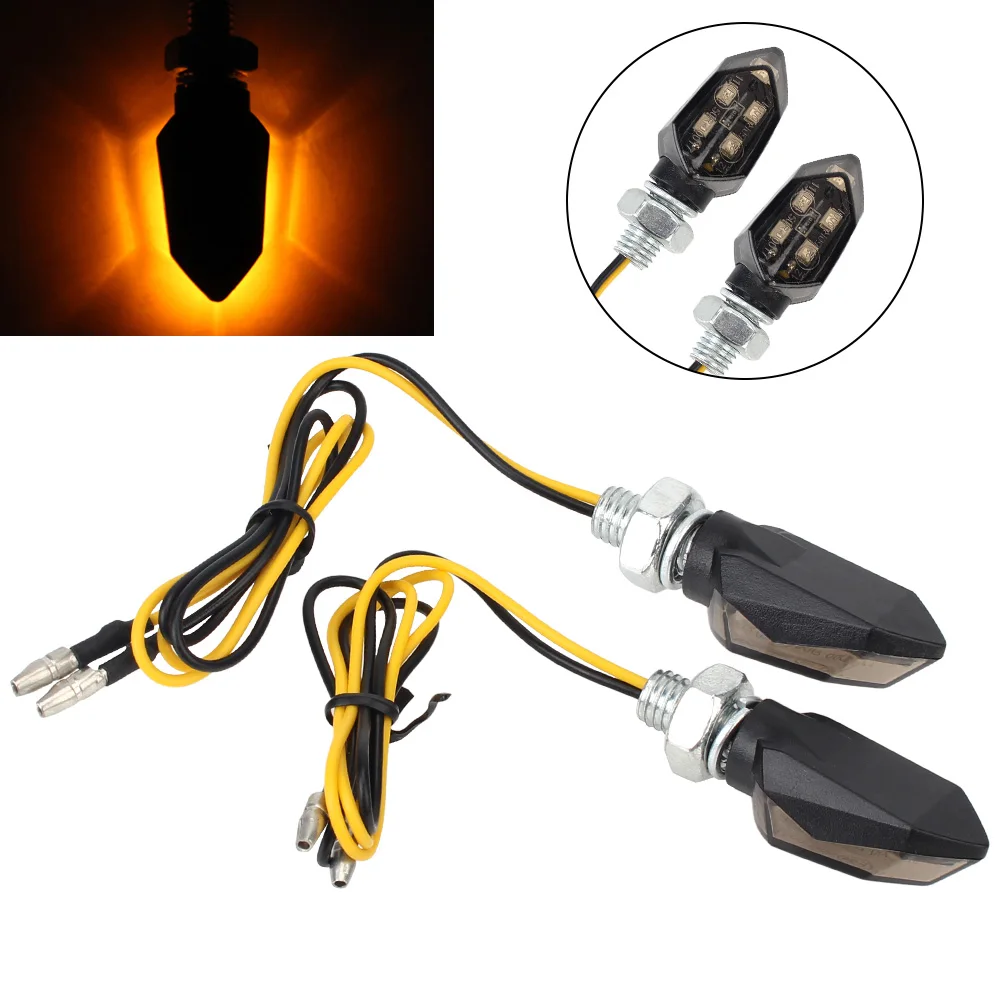 

LEEPEE Led Motorbike Lampe 2pcs LED Indicators Light LED Turn Signal Light Motorcycle Super Bright Mini Universal Amber Blinker