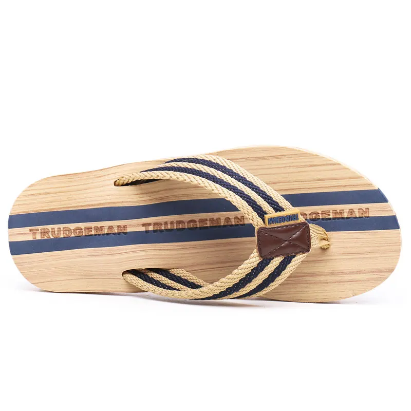 Vanmie/Летние вьетнамки Мужские Пляжные шлепанцы кожаные тапочки Повседневная