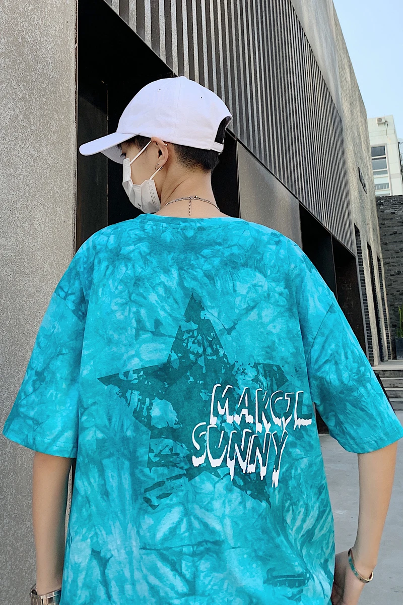 

Una Reta Tie Dye Summer Cotton T-shirt 2021 Lover Short Sleeve T Shirts Hip Hop Men Clothing Harajuk T-shirt For Men