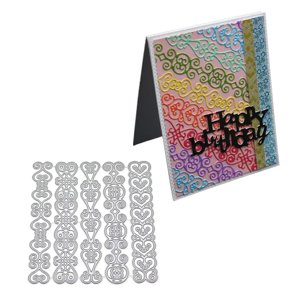 HiMISS четыре шнурка режущие штампы трафарет металлическая форма шаблон для DIY