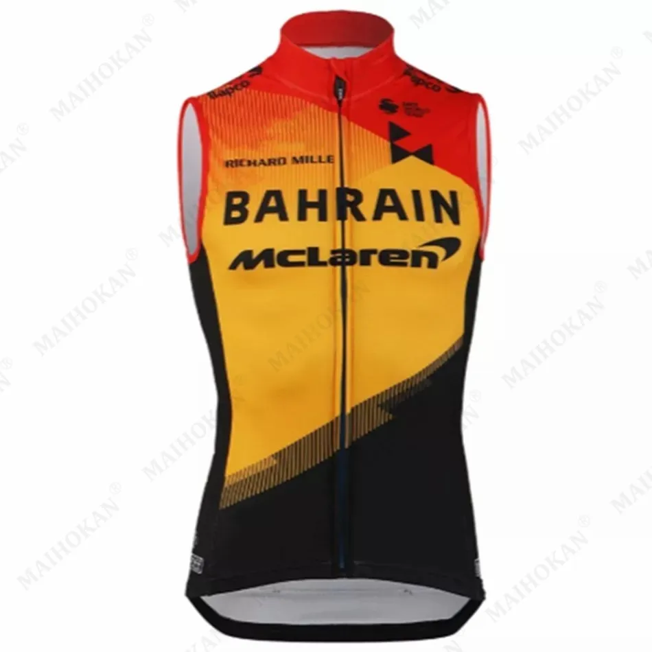 

2021 NEW Bahrain Men Summer Cycling Vest Bicycle Cycling Sleeveless Vests Clothing Jerseys Bike Sports Windbreaker