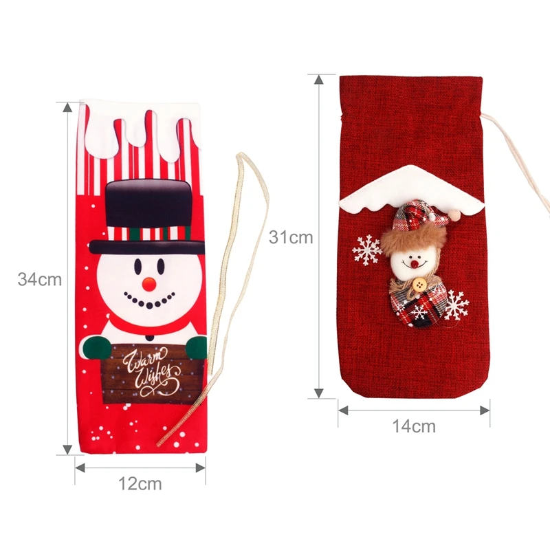 

2020 Christmas Wine Bottle Cover Merry Christmas Decorations for Home Christmas Ornament New Year 2021 Xmas Navidad Gifts