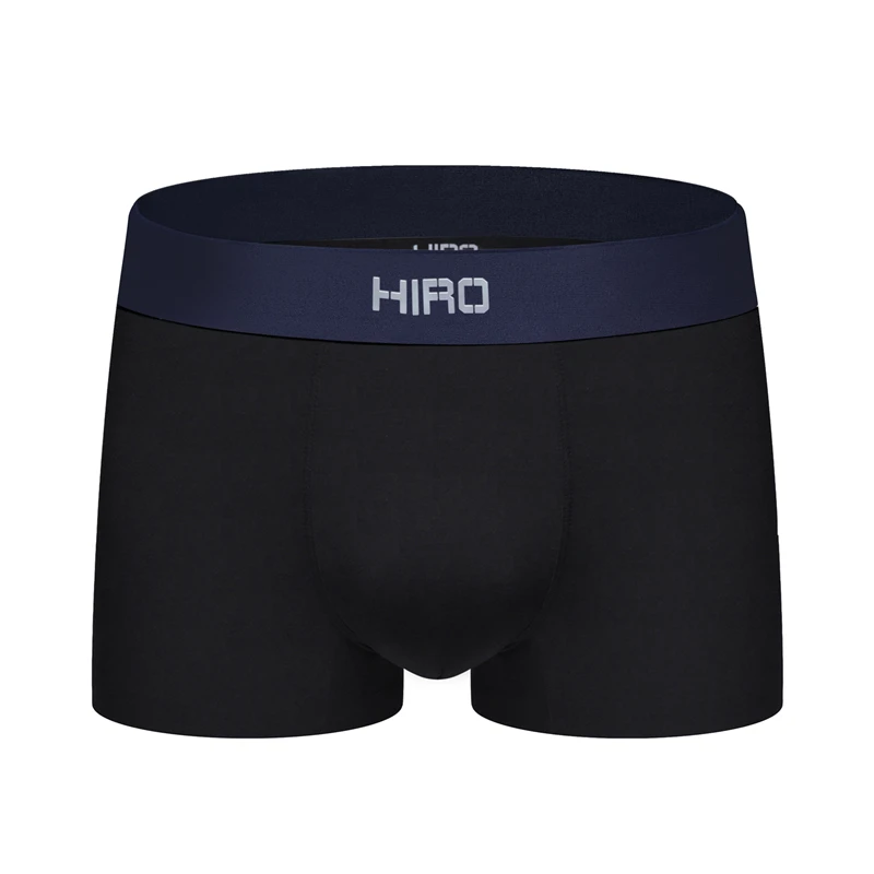 G01-Black HIRO, сексуальное мужское нижнее белье, сетчатые трусы-боксеры, Cueca, Мужские дышащие мягкие хлопковые трусы, нижнее белье для мужчин, высокое качество - Цвет: G01-Black