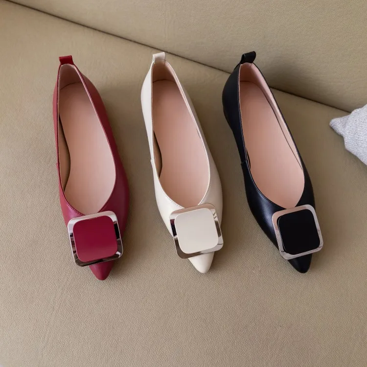 MLJUESE/женские туфли-лодочки из мягкой коровьей кожи Сезон осень-весна Вечерние