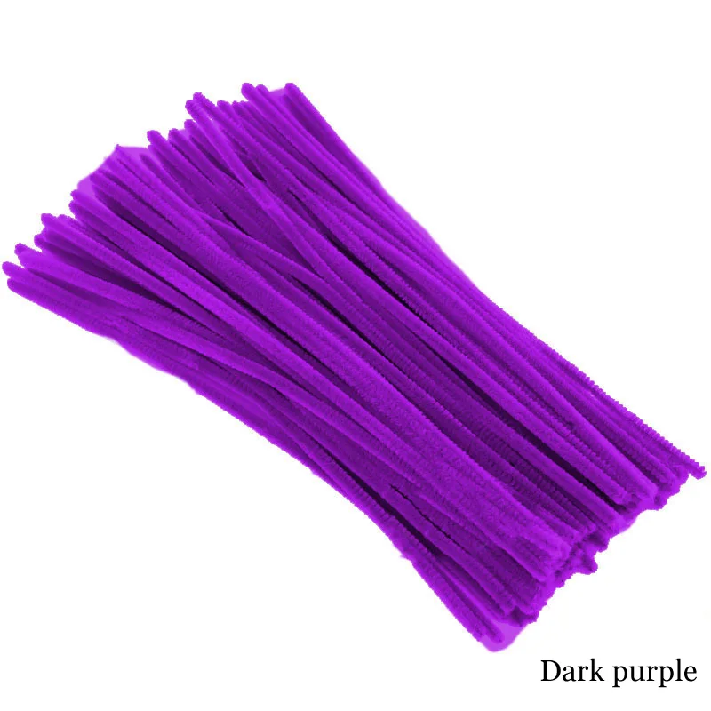 dark purple Для детей и взрослых, для детей, для детей, красочные трубы, искусственные цветы, шенилловые стебли, плюшевая обучающая игрушка, руководство - Цвет: dark purple