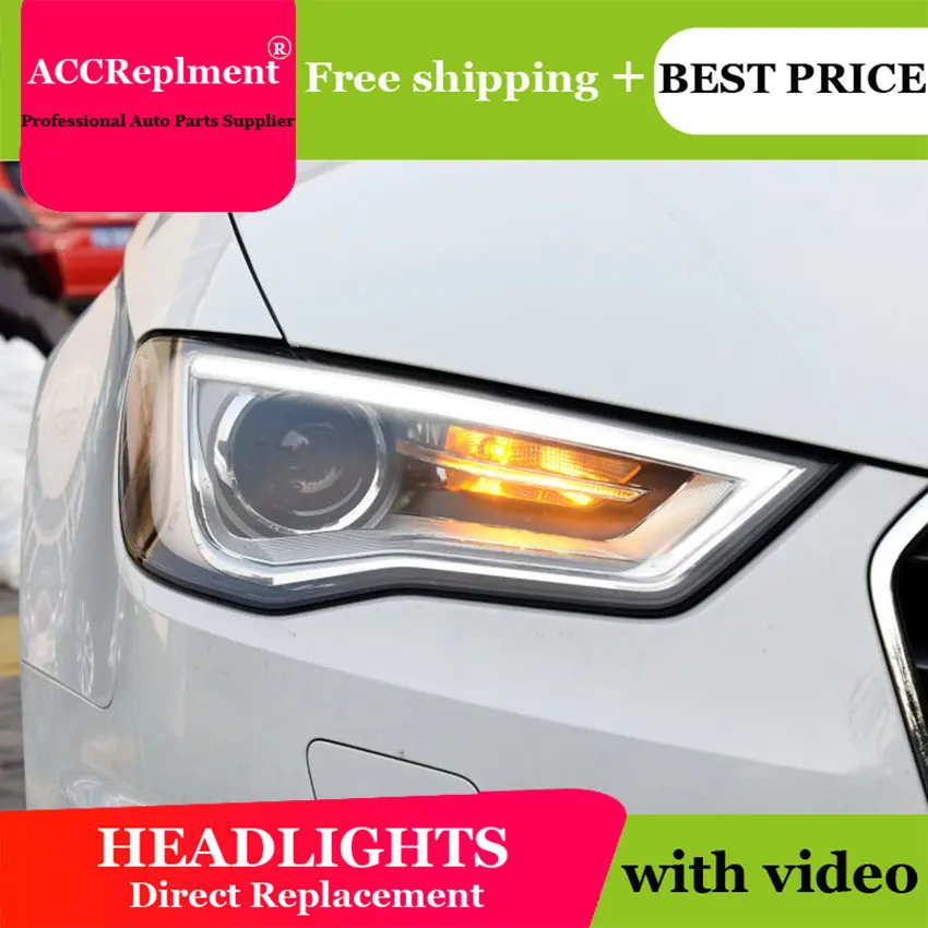 Автомобильный Стайлинг для Audi A3 головной светильник s U Ангельские глазки 2013-2016