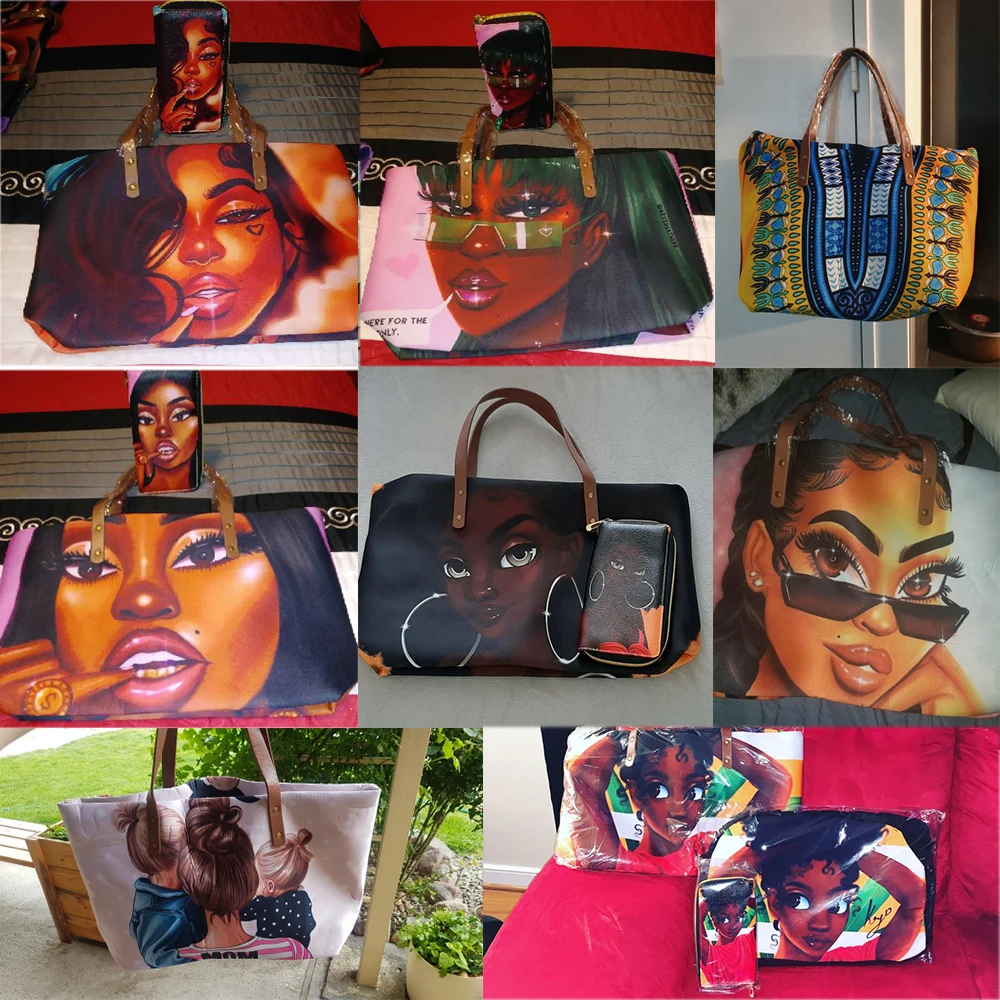 

FORUDESIGNS Women's Handbags Top-handle Bags Vintage African Printing Ladies Purses and Handbags Tote Party Bags Bolsos Mujer