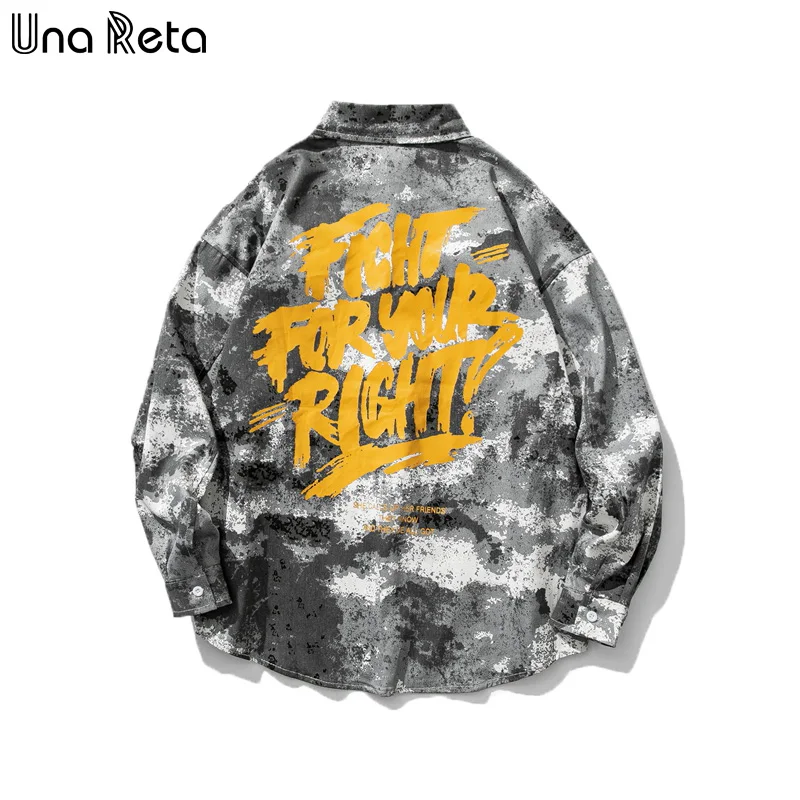 Камуфляжные мужские рубашки Una Reta новая весенне-осенняя уличная одежда для