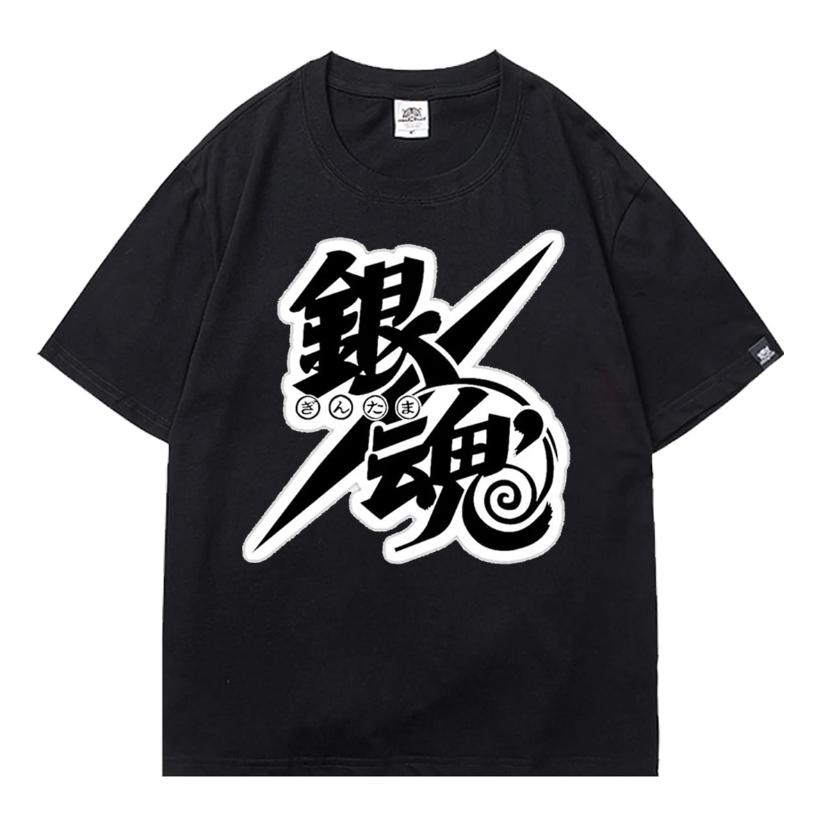 

Harajuku Fun Anime GINTAMA 2021 Summer Short Sleeve Mens T-shirt Short Sleeve Streetwear Tee Tops Teen Boys Casual Loose T shirt