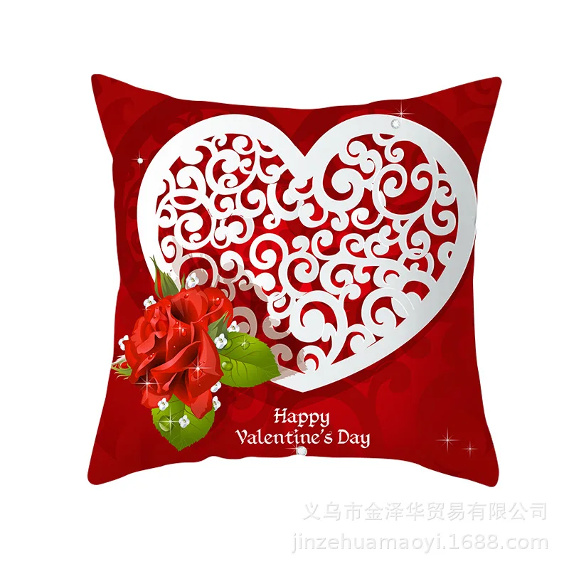 

Valentine's Day Pillowcases Custom Cushion Covers Wedding Home Furnishings Sofa Pillowcases