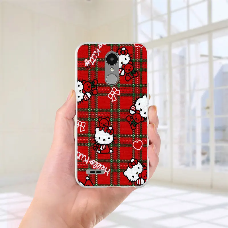Милый дизайн hello kitty Мягкие силиконовые ТПУ чехлы для телефонов чехол LG G7 K8 K10 K12 K40