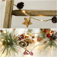hight quality christmas lights led copper lights pine cone string lights for christmas tree and home decoration