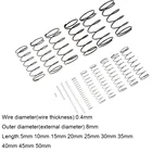 10 шт., пружина 0,4*8*5-50 мм, из стали