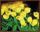 Набор для рисования по номерам на холсте, без каркаса, желтый тюльпан, цветок для гостиной, G054