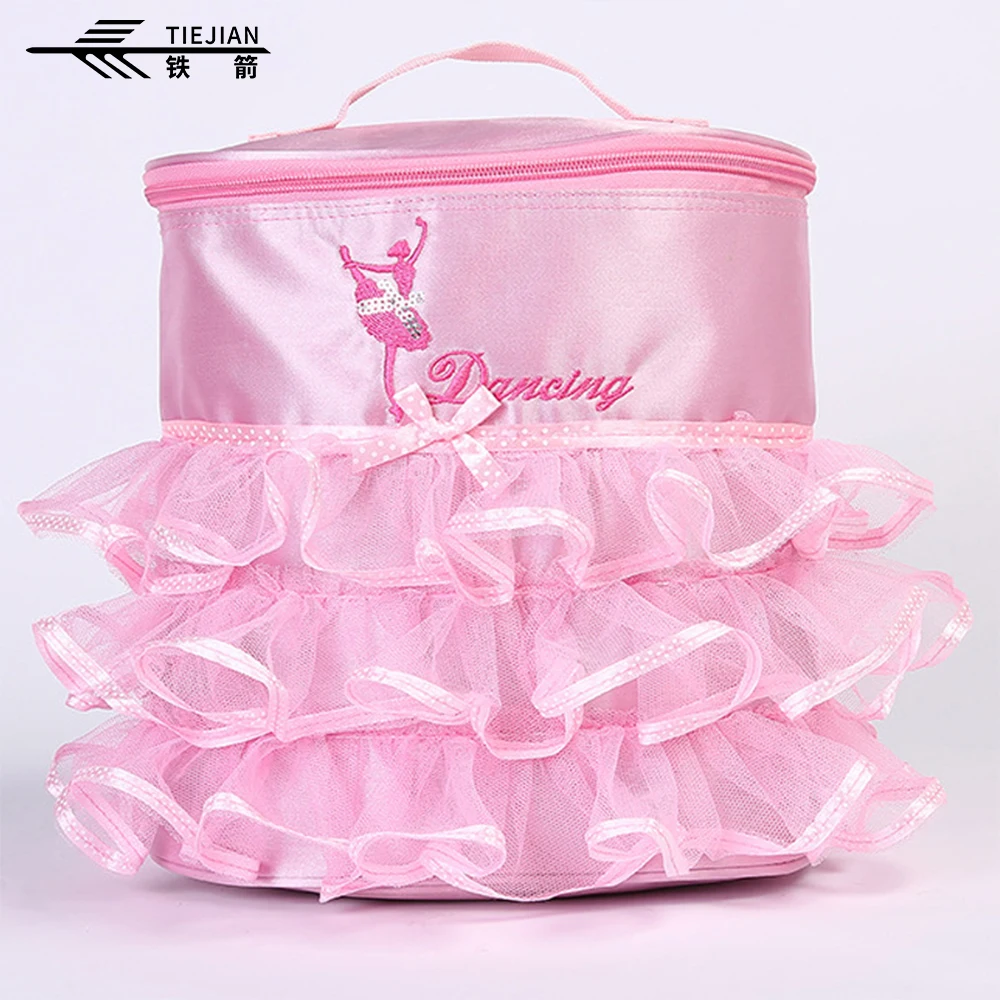 

Girls Dance Bag Lovely Canvas Embroidery&Lace Children Backpack Multifunction Waterproof Breathable Kids Ballet Dance Bags 78