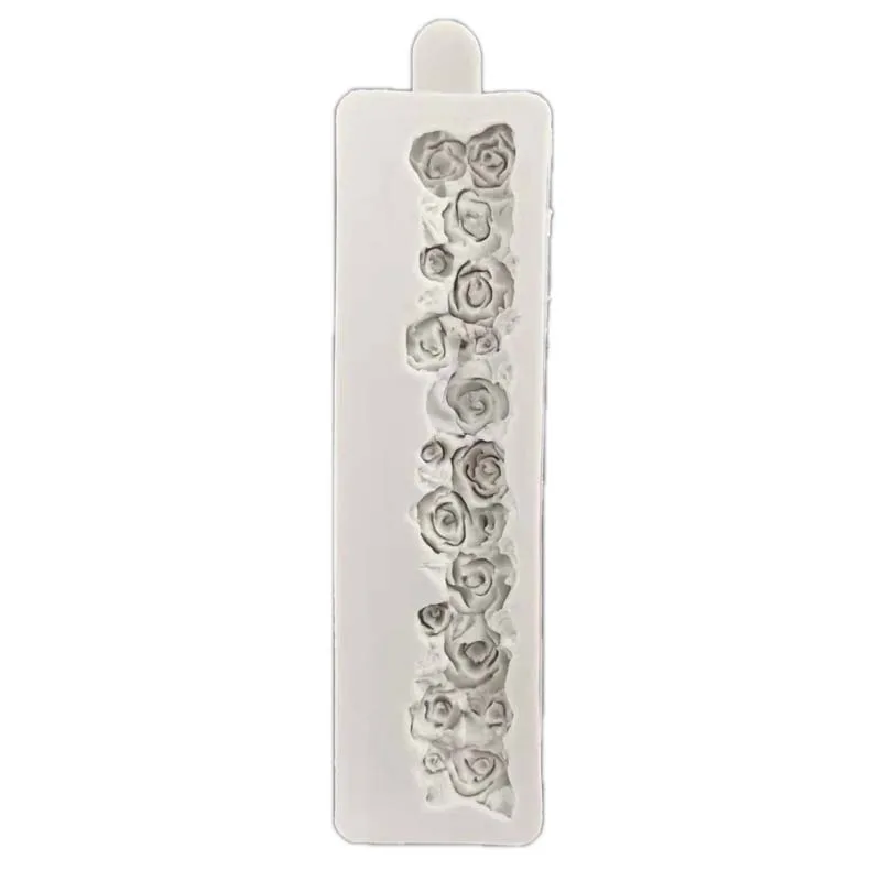 

Rose flower lace shape cake rim shape silicone mold fondant cake decorating tools chocolate cupcake baking gumpaste mold
