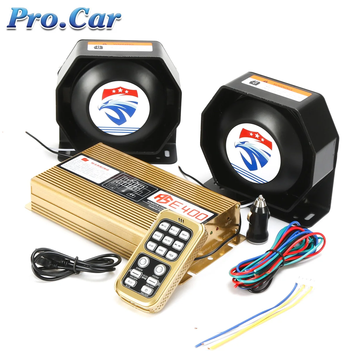 Полицейская сирена 400 Вт автомобильная микрофонная акустическая система 15