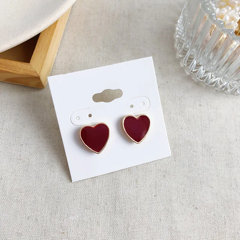 Женские серьги гвоздики из акриловой смолы в форме сердца|Серьги-гвоздики| |