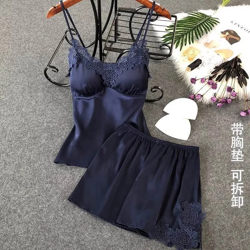 Большие размеры сексуальный пижамный комплект из двух предметов пижамы для